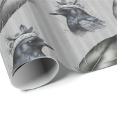Krähen Raben Crows Federn Feathers Verpackung Cadeaupapier (Rol Hoek)