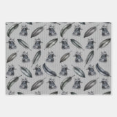 Krähen Raben Crows Federn Feathers Verpackung Inpakpapier Vel (Voorkant 2)