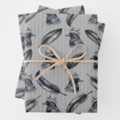 Krähen Raben Crows Federn Feathers Verpackung Inpakpapier Vel (In situ)