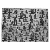 Krähen Raben Crows Geschenk Tüte Party Groot Cadeauzakje (Achterkant)