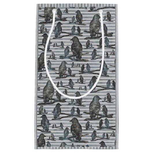 Krähen Raben Crows Geschenk Tüte Party Klein Cadeauzakje (Voorkant)