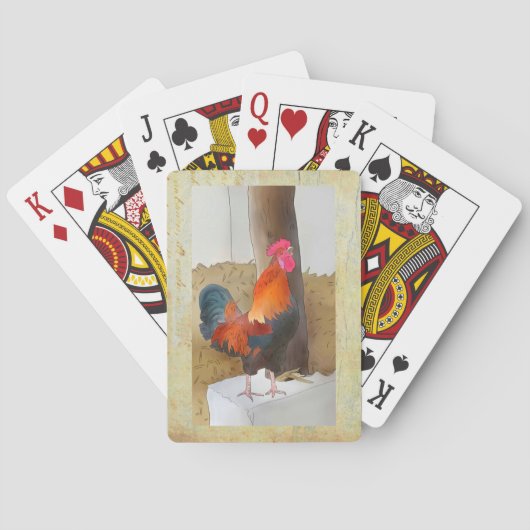 Krähender Hahn   Spielkarten Pokerkaarten (Achterkant)