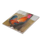 krähender Hahn Tegeltje (Zijkant)