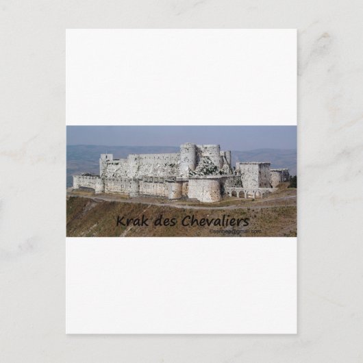 Krak Des Chevaliers, een Crusader Castle Briefkaart (Voorkant)
