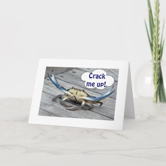 "KRAK ME OP" OP JE GROTE DAG ZEGT DE CRAB KAART (Voorkant)