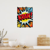 KRAK! Pop Art Comic Explosion Poster (Keuken)