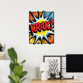 KRAK! Pop Art Comic Explosion Poster (Thuiskantoor)