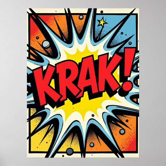 KRAK! Pop Art Comic Explosion Poster (Voorkant)