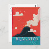 Krakata  Vacation Poster Art Briefkaart (Voorkant / Achterkant)