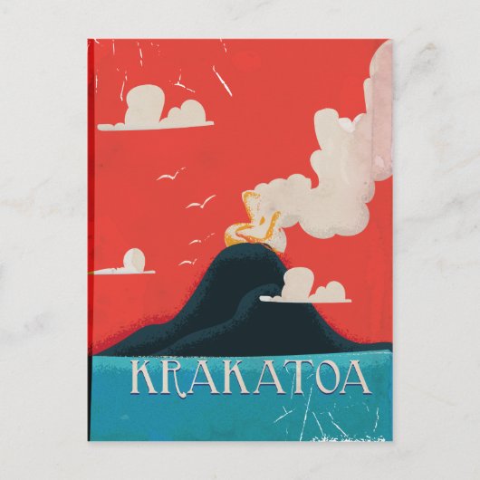 Krakata  Vacation Poster Art Briefkaart (Voorkant)