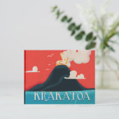 Krakata  Vacation Poster Art Briefkaart (Staand voorkant)