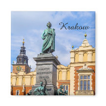 Krakau, een Mickiewicz monument, Polen, magneet