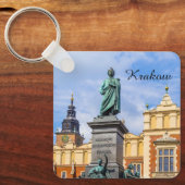 Krakau, een Mickiewicz monument, Polen, magneet Sleutelhanger (Voorkant)