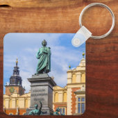 Krakau, een Mickiewicz monument, Polen, magneet Sleutelhanger (Achterkant)