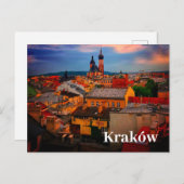Krakau Europa Polen Polska Oude Stad Briefkaart (Voorkant / Achterkant)