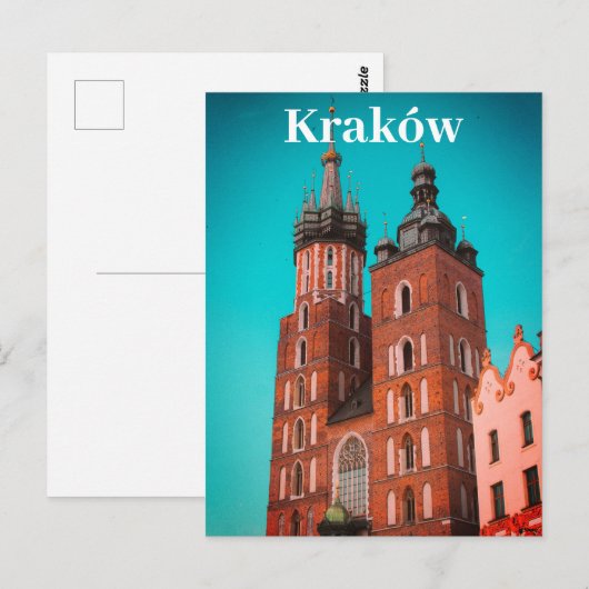 Krakau Europa Polen Polska Oude Stad Briefkaart (Voorkant / Achterkant)