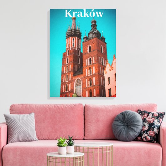 Krakau Europa Polen Polska Oude Stad Canvas Afdruk (Insitu (Woonkamer))