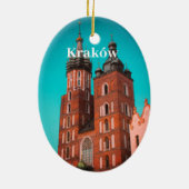 Krakau Europa Polen Polska Oude Stad Keramisch Ornament (Achterkant)