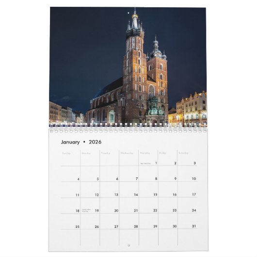 Krakau fotokalender, Polen Kalender (Jan 2026)