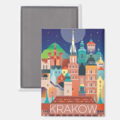 Krakau koelkastmagneet magneet (Voorkant / Achterkant)