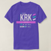 Krakau KRK Airport Code Bagage Label 1 T-shirt (Design voorkant)