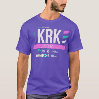 Krakau KRK Airport Code Bagage Label 1 T-shirt