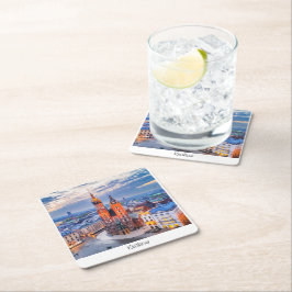 Krakau nacht in Polen Kartonnen Onderzetters