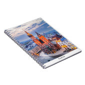 Krakau nacht in Polen Notitieboek (Rechterzijde)