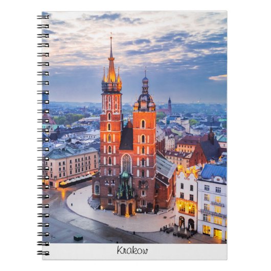 Krakau nacht in Polen Notitieboek (Voorkant)