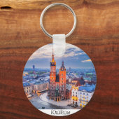 Krakau nacht in Polen Sleutelhanger (Voorkant)