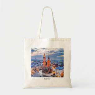 Krakau nacht in Polen Tote Bag