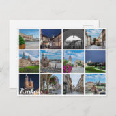 Krakau oude stadslandschappen, Polen Briefkaart (Voorkant / Achterkant)