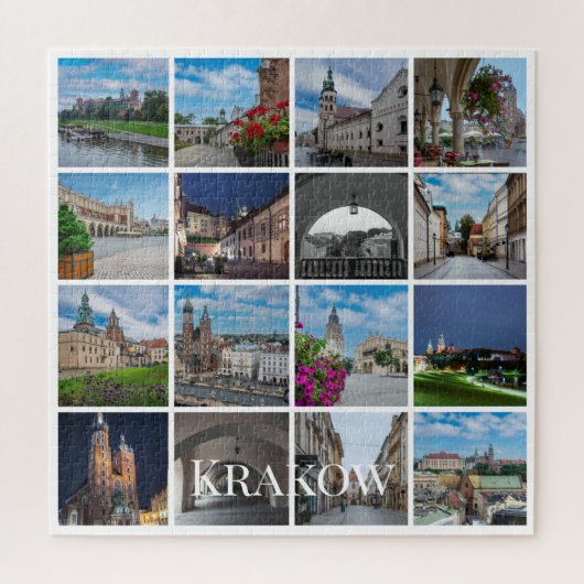 Krakau oude stadslandschappen, Polen Legpuzzel (Verticaal)