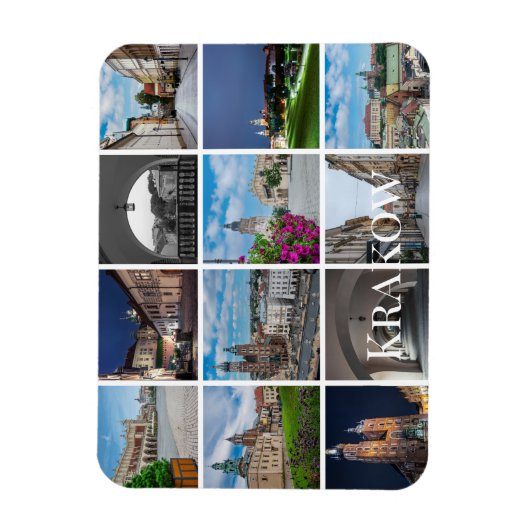 Krakau oude stadslandschappen, Polen Magneet (Verticaal)