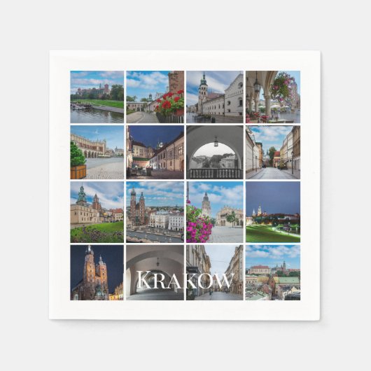 Krakau oude stadslandschappen, Polen Servet (Voorkant)