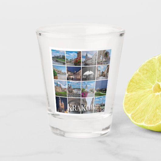 Krakau oude stadslandschappen, Polen Shot Glas (Voorkant)