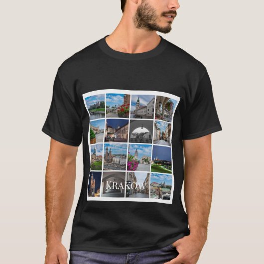 Krakau oude stadslandschappen, Polen T-shirt (Voorkant)