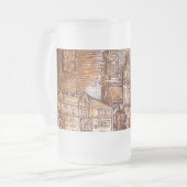 KRAKAU POLEN ARCHITECTUUR MATGLAS BIERPUL (Voorkant links)