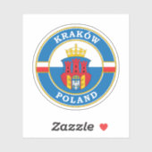 Krakau Polen Cirkel Embleem Sticker (Vel)