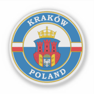 Krakau Polen Cirkel Embleem Sticker