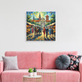 Krakau Polen Middeleeuwse Poort Uitgerekte Canvas Afdruk (Insitu (Woonkamer))
