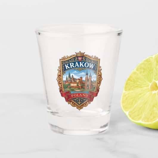 Krakau, Polen Polen Shot Glas (Voorkant)