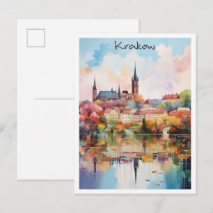 Krakau Polen Reis Esthetiek Briefkaart