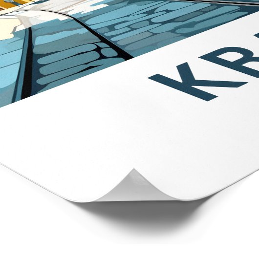 Krakau Polen Reisprint Poster (Hoek)