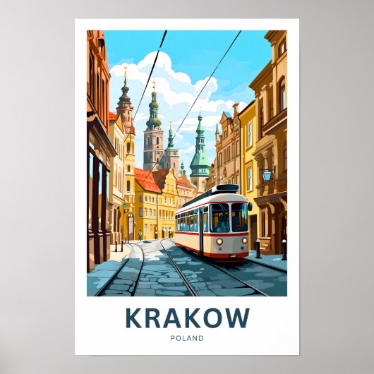 Krakau Polen Reisprint Poster (Voorkant)