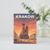 Krakau Polen Reizen Briefkaart (Staand voorkant)