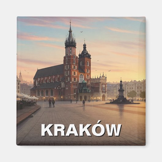 Krakau Polen Reizen Magneet (Voorkant)