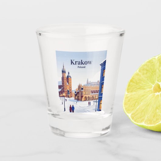 Krakau, Polen Shot Glas (Voorkant)