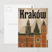 Krakau Polen vintage Briefkaart (Voorkant / Achterkant)