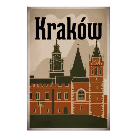 Krakau Polen vintage Perfect Poster (Voorkant)